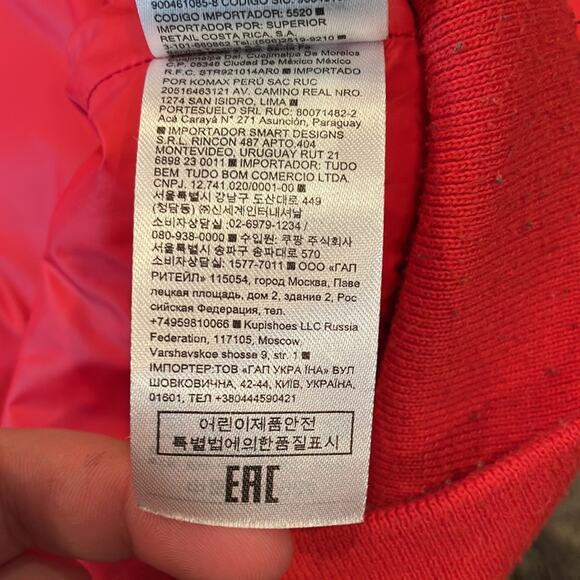 Gap Red Puffer Bomber Jacket Size M - Picture 11 of 12